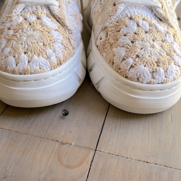 New Free People Catch Me If You can Platform Crochet Chunky Sole Sneaker Size 8 - Picture 7 of 13
